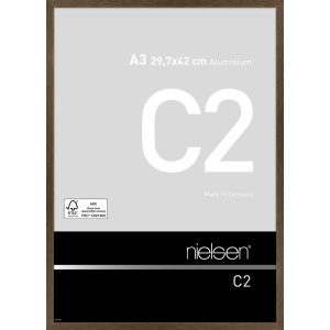 Nielsen Alurahmen C2 29,7x42 cm struktur walnuss matt DIN A3