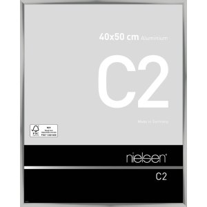 Nielsen Aluminium Bilderrahmen C2 40x50 cm Silber Normalglas