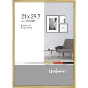 Nielsen Alurahmen Pixel 21x29,7 cm gold glanz DIN A4...