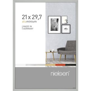 Nielsen Alurahmen Pixel 21x29,7 cm silber matt Premiumglas