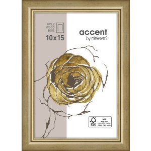 Ascot Holzrahmen 10x15 cm gold