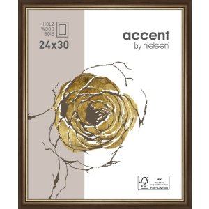 Ascot Holzrahmen 18x24 cm dunkelbraun-gold