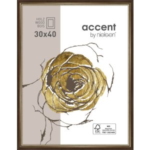 Ascot Holzrahmen 21x29,7 cm dunkelbraun-gold