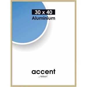 Nielsen Accent Alurahmen 30x40 cm Gold Kantenglas...