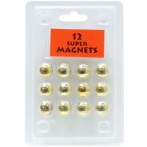 Blisterpackung 12 Magnete gold