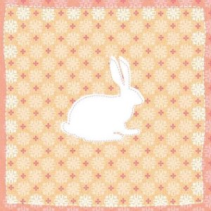 Papier-Servietten 33x33 cm Hase Muster apricot