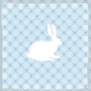 ARTEBENE Papier-Servietten 33x33cm Hase Muster graublau...