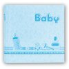 ZEP Babyalbum Bebe 24x24 cm 40 weiße Seiten Pergamin Blau Rosa Gelb