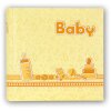 ZEP Babyalbum Bebe 24x24 cm 40 weiße Seiten Pergamin Blau Rosa Gelb